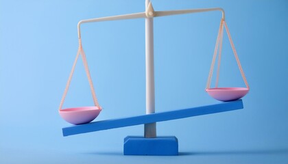 A picture of various social factors being distributed fairly on a balanced scale.