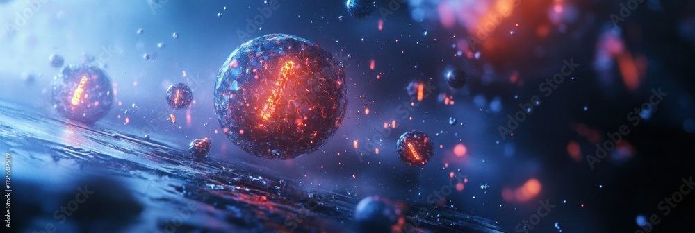 Leinwandbilder visualization of antibodies engaging and neutralizing pathogens in a dynamic biological environment.