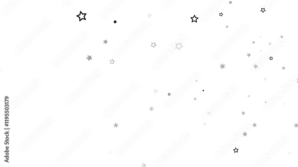 Wall mural A dark background with scattered white stars that twinkle and shine