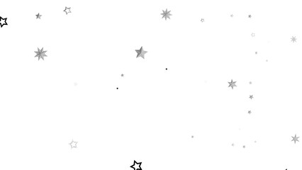 A digital illustration featuring white stars on a black background creating an abstract and cosmic starry night.