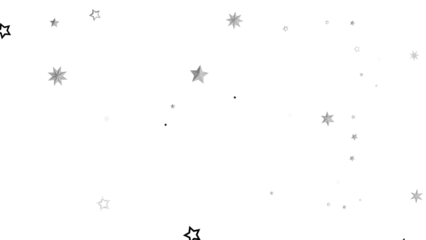 A digital illustration featuring white stars on a black background creating an abstract and cosmic starry night.