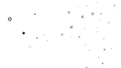 A digital illustration featuring white stars on a black background creating an abstract and cosmic starry night.