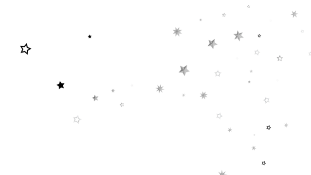 A digital illustration featuring white stars on a black background creating an abstract and cosmic starry night.