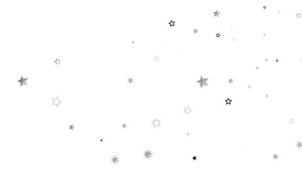 A digital illustration featuring white stars on a black background creating an abstract and cosmic starry night.