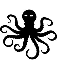 Obraz premium Octopus Silhouette