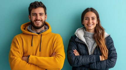 Smiling Young Friends in Vibrant Colors