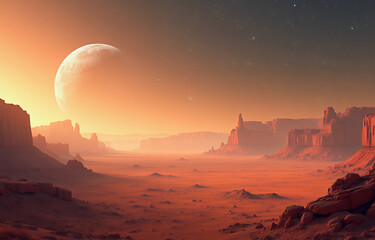 Paisagem do planeta Marte