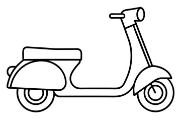 Minimalist Scooter Line Art