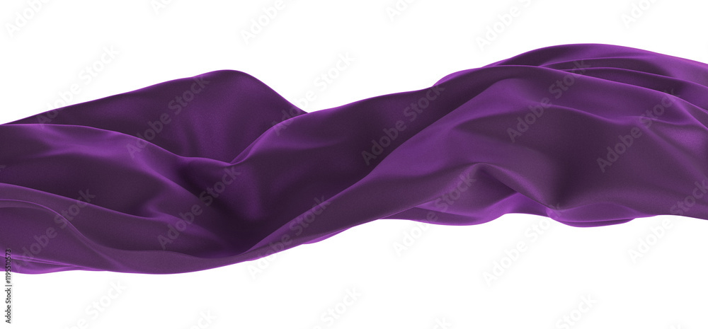 Fototapete a close-up of a purple fabric with a smooth and soft texture draped in a flowing and dynamic way