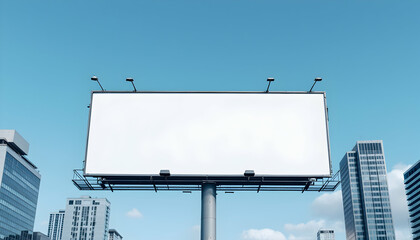 Blank Billboard Mockup in City Setting for Advertising