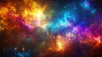 Naklejka premium Vibrant Cosmic Nebula Space Background Image