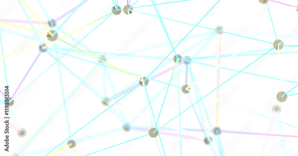 Poster abstract colorful network