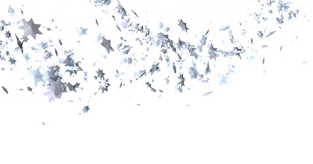Yuletide Star Descent: Striking 3D Illustration Showcasing Falling Festive Stellar Fragments