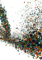 Abstract Colorful Shapes in Motion