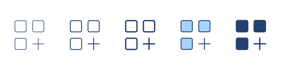 Add widget icon Symbol set collection