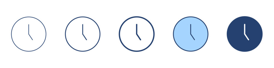 Clock icon Symbol set collection
