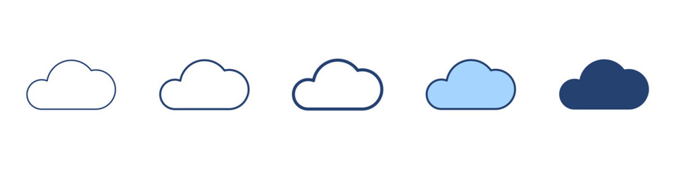 Cloud icon Symbol set collection