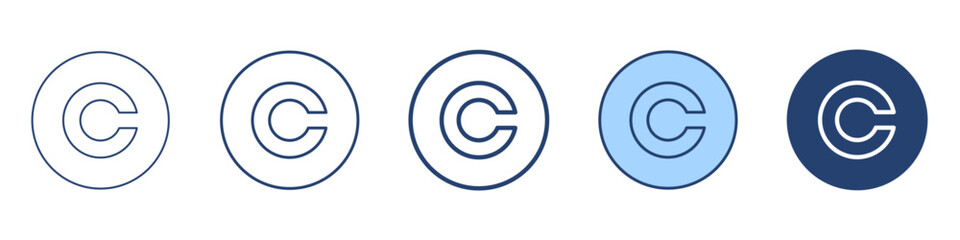 Copyright icon Symbol set collection