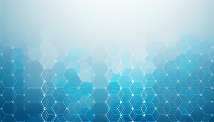 abstract white and blue hexagon background science and health care futuristic and technology concept background  illustration
