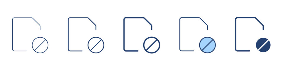 File block icon Symbol set collection