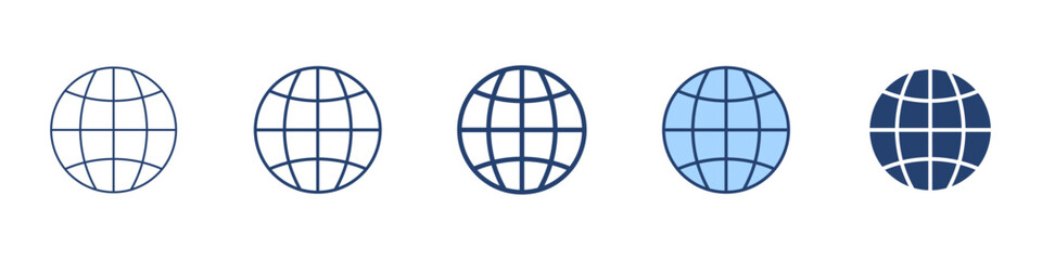 Globe icon Symbol set collection