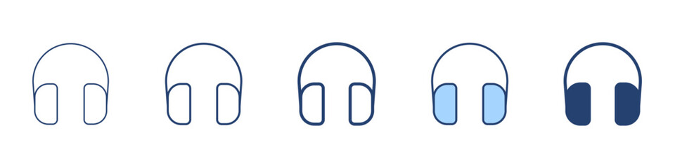 Headphone icon Symbol set collection