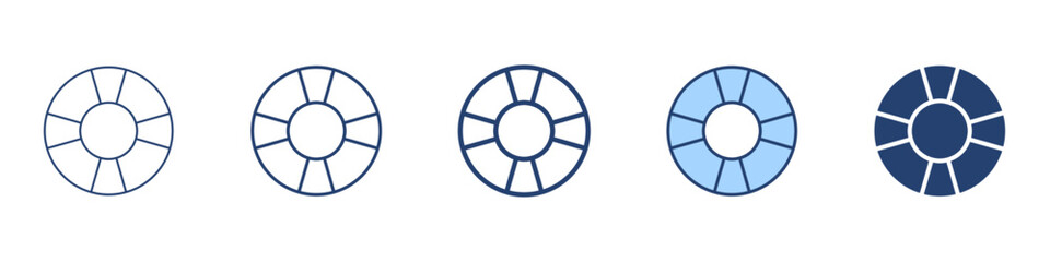 Lifebuoy icon Symbol set collection