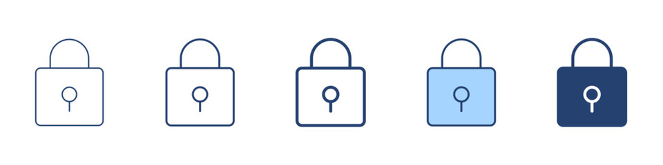 Lock icon Symbol set collection