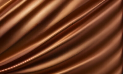 Luxurious background, shiny copper silk texture swaying abstractly