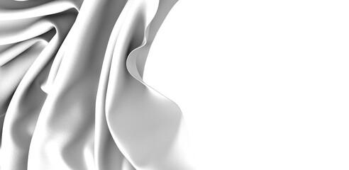 Abstract photo of a white fabric with textured surface, flowing and draping.