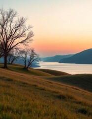 Fototapeta premium sunrise over the river