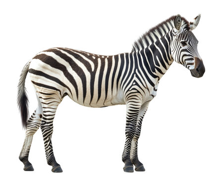 Isolated Zebra Side View