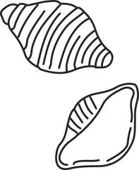 Vector icon of pasta shells. A simple icon for menbas, restaurants, posters.
