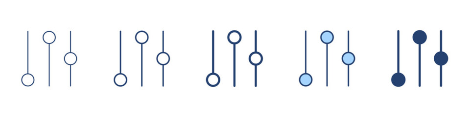 Sliders icon Symbol set collection