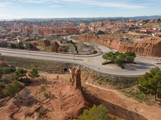 Teruel capital with its characteristic geography