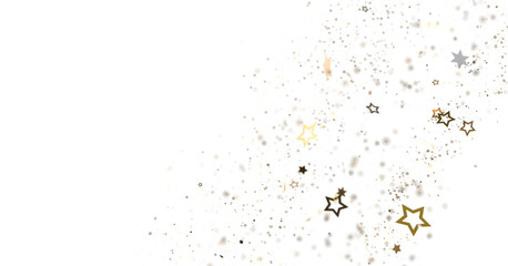 Astral Downpour: 3D Illustration Brings a Shower of Gold Stars