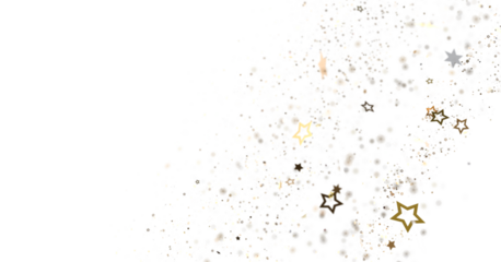 Astral Downpour: 3D Illustration Brings a Shower of Gold Stars