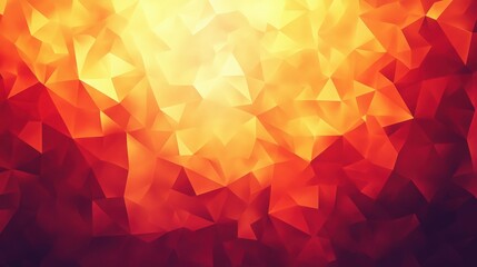 Abstract geometric background with warm tones gradient from light yellow to deep red