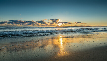 sunset over the beach 3