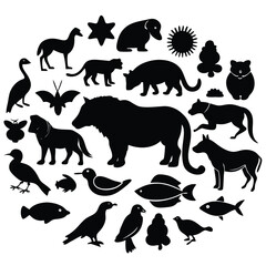 Fototapeta premium Lion, Cow, Birds: Stunning Wildlife Image Collection