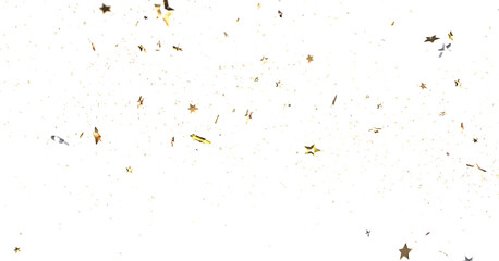 Dazzling 3D Illustration: Witness a Downpour of Golden Stars