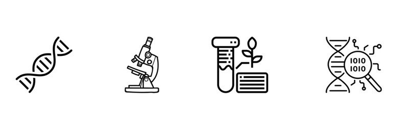 Biotechnology Icons set