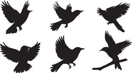 Whispering Wildlife: Enchanting Animal Silhouettes vector illustration |