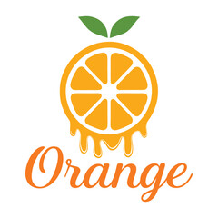 Orange Fruit Vector Design illustration.