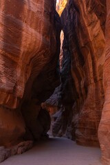Narrow Passageway of the Siq in Petra, Jordan