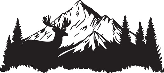 Whispering Wildlife: Enchanting Animal Silhouettes vector illustration |