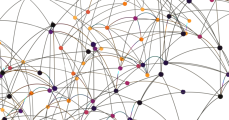 Abstract Network Connection with Colored Nodes