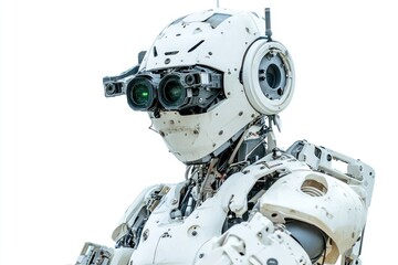 Naklejka premium Advanced Robotic Figure With Binocular Vision System
