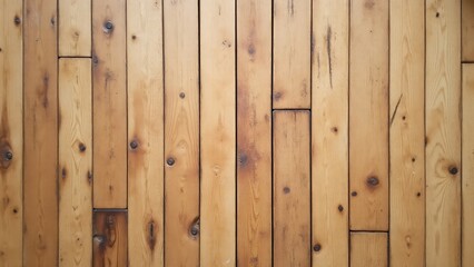 Obraz premium Wooden floor with scuff marks, scratches, and faded areas from years of use, showing natural imperfections.