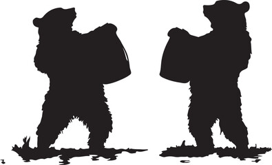 Whispering Wildlife: Enchanting Animal Silhouettes vector illustration |
